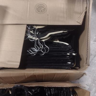 Three Boxes of Used Various Style Clothes Hangers