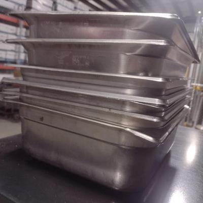 Set of 6 NSF Commercial Stainless Warming Pans 10"x12"