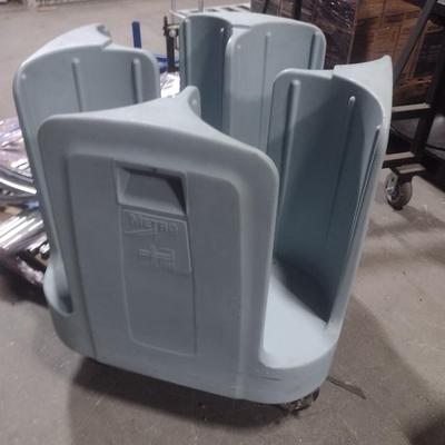 Metro Pod 12 Four Compartment Mobile Commercial Hospitality Dish Caddy