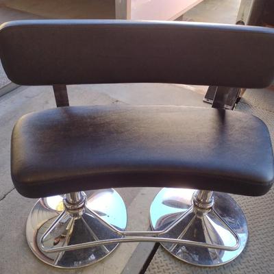 Slot Machine Double Seat Bench Curved Design with Chrome Finish Base