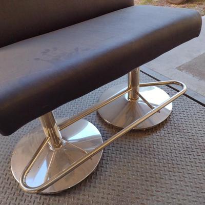 Single Choice Slot Machine Double Seat Bench with Chrome Finish Base