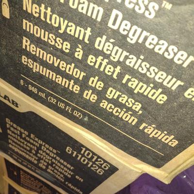 Set of 2 Boxes Ecolab Grease Express Fast Foam Degreaser 6-32 oz New in Box