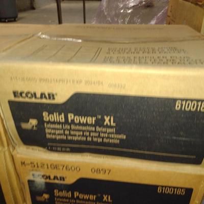 Set of 3 Boxes Ecolab Solid Power XL Extended Life Dishwashing Detergent New in Box