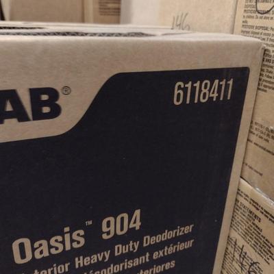 Set of 4 Boxes Ecolab Oasis 904 Exterior Heavy Duty Deodorizer 1-2.5 Gallons New in Box