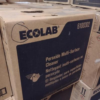 Set of 2 Boxes Ecolab Peroxide Multi-Surface Cleaner 2.5 Gallon New in Box