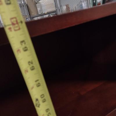 Executive Laminate Mahogany Finish Bookshelf 64"