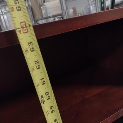 Executive Laminate Mahogany Finish Bookshelf 64"