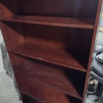 Executive Laminate Mahogany Finish Bookshelf 64"