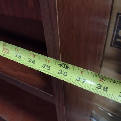 Executive Laminate Mahogany Finish Bookshelf 72"
