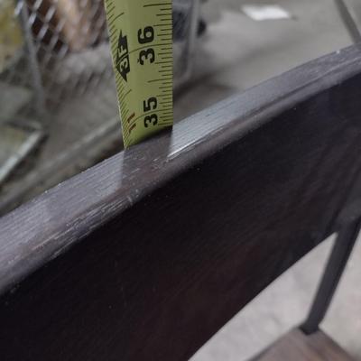 Set of 5 Solid Wood Seat and Back with Metal Frame Commercial Grade Chairs