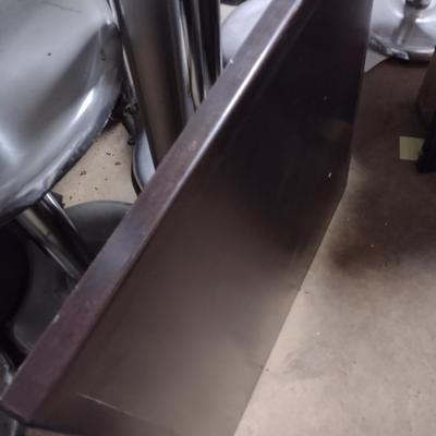 Set of 6 Solid Wood Dark Finish Commercial Tabletops