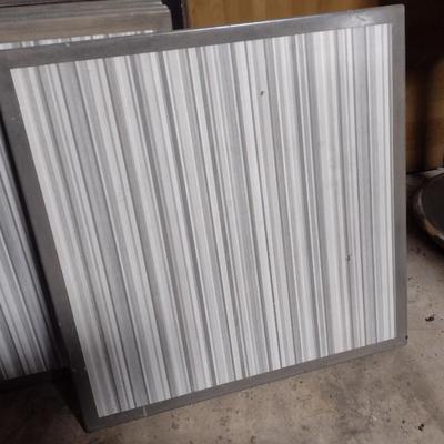 Set of 4 Solid Wood Gray Stripe Commercial Tabletops Choice B