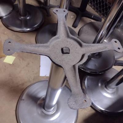 Set of 3 Chrome Finish Post Table Stand 41"