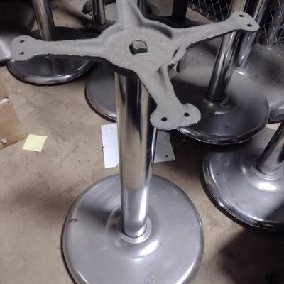 Set of 5 Chrome Finish Metal Post Table Stands 29" Choice B