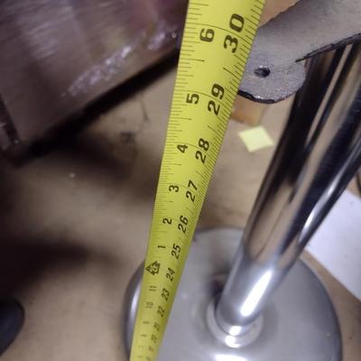 Set of 5 Chrome Finish Metal Post Table Stands 29" Choice A