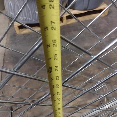 Pair of Commercial Metal Wire Wine Bottle Racks