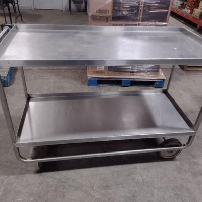Stainless Commercial NSF Double Shelve Mobile Work Cart Choice B