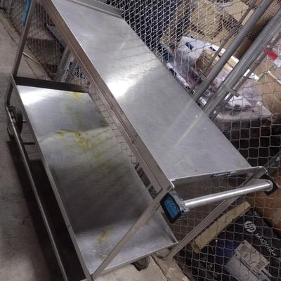 Stainless Commercial NSF Double Shelve Mobile Work Cart Choice A