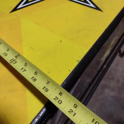 Metal Portable Bar with Rockstar Wrap on Castors