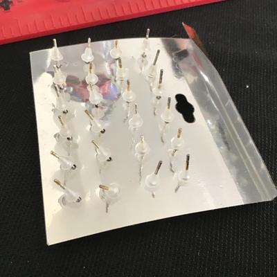 Blue Glass Stud Earrings