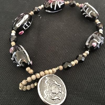 Black Glass Bracelet