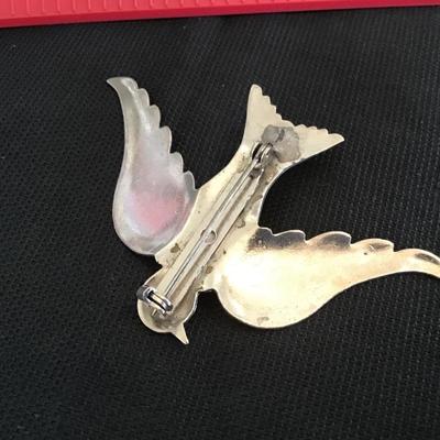 Beautiful Large Silver Tone Brooch