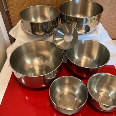 Mixing stainless steel bowls