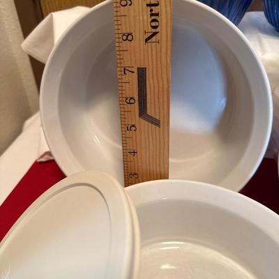 Corning, ware, serving bowls blew Pyrex bowls