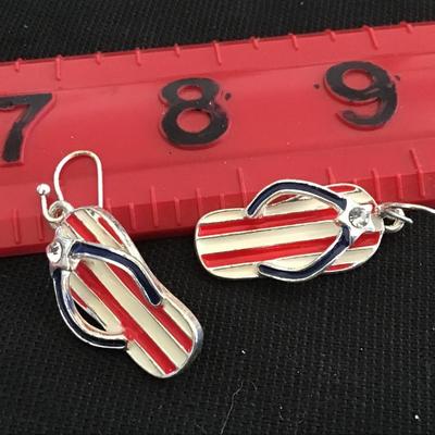 Red White Blue Sandle Earrings