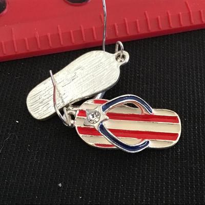 Red White Blue Sandle Earrings