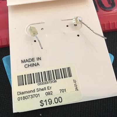 Diamond Shell Earrings