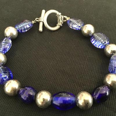 Blue Glass Bracelet