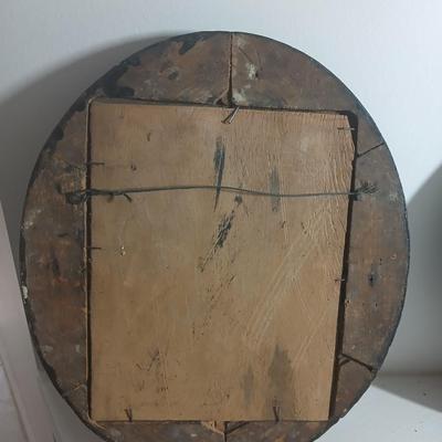 Two matching Antique original paintings in antique oval frames