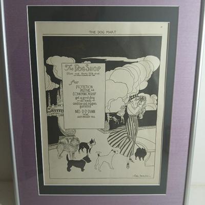 Wall Art - Framed Carl Haslam -The dog mart - The dog shop - Mrs. D-D-DUNN