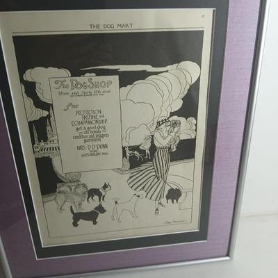 Wall Art - Framed Carl Haslam -The dog mart - The dog shop - Mrs. D-D-DUNN