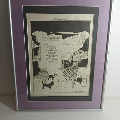 Wall Art - Framed Carl Haslam -The dog mart - The dog shop - Mrs. D-D-DUNN