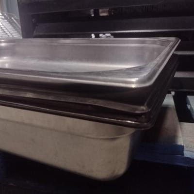 Set of 3 NSF Commercial Stainless Warming Pans 12"x21"