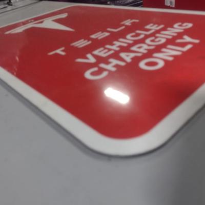 Set of Two Commercial Grade Tesla Vehicle Charging Only Sign