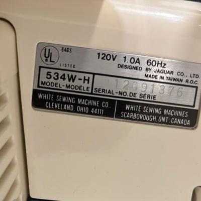 White Super Lock 534 Surging Sewing Machine