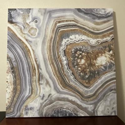 Large Canvas Agate Wall Art