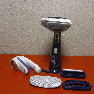 Conair Corporation turbo extreme steam handheld clothes steamer and a Conair fabric shaver