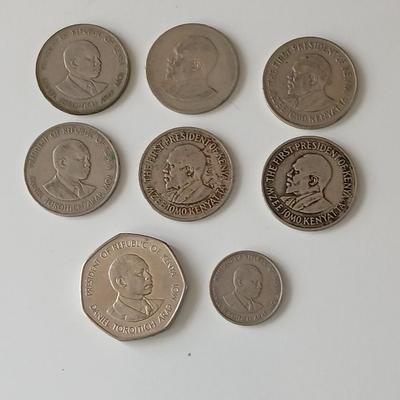 Collection of coins from Kenya
