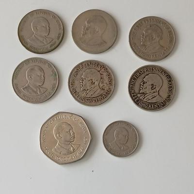Collection of coins from Kenya