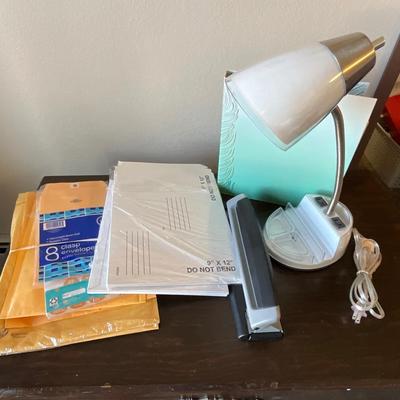 Office Desk Items, Lamp, 3 Hole Punch, Plus