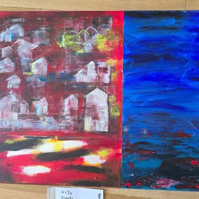 Original acrylic on canvas art - Toni Nohe "Sharing our reflections" 2007