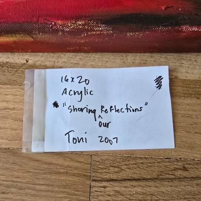 Original acrylic on canvas art - Toni Nohe "Sharing our reflections" 2007
