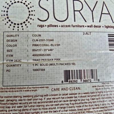 Surya trade rug Persian pink 31" x 46" throw rug