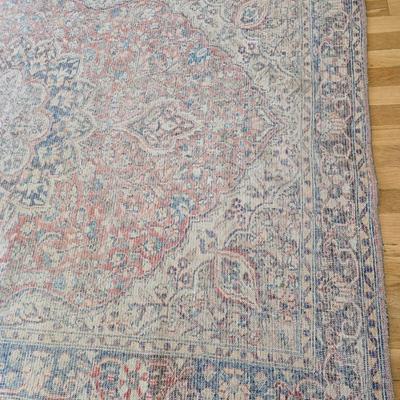 Surya Ornate medallion pink / blue area rug 5' x 7'