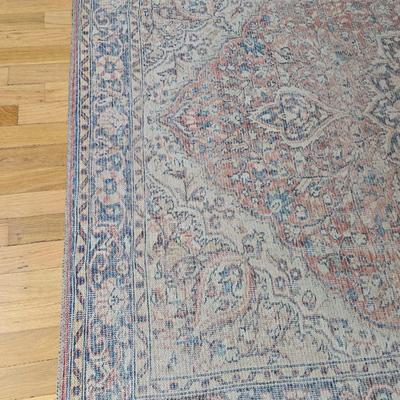 Surya Ornate medallion pink / blue area rug 5' x 7'