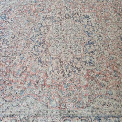 Surya Ornate medallion pink / blue area rug 5' x 7'